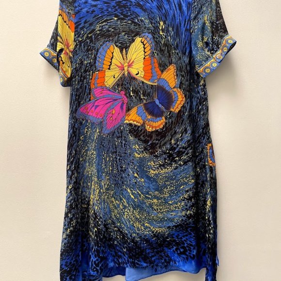 Queen Mulock Butterfly Print Button Down Dress - Picture 7 of 7